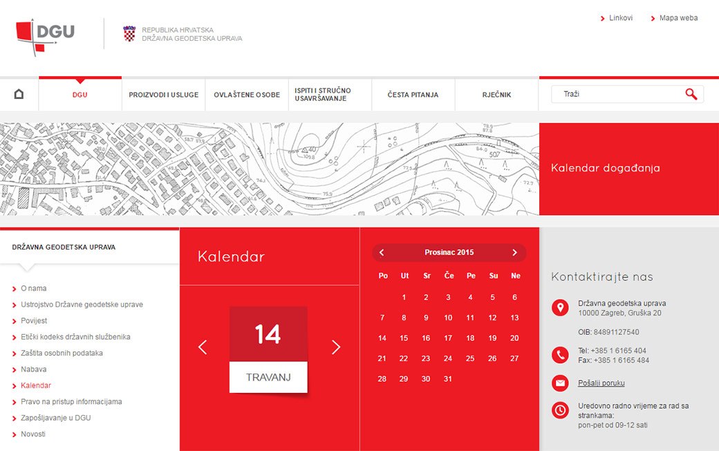 Geoportal events calendar