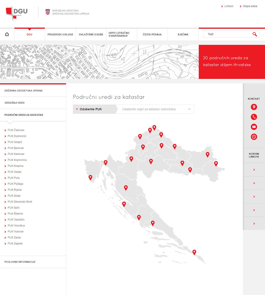 DGU portal cadastre offices