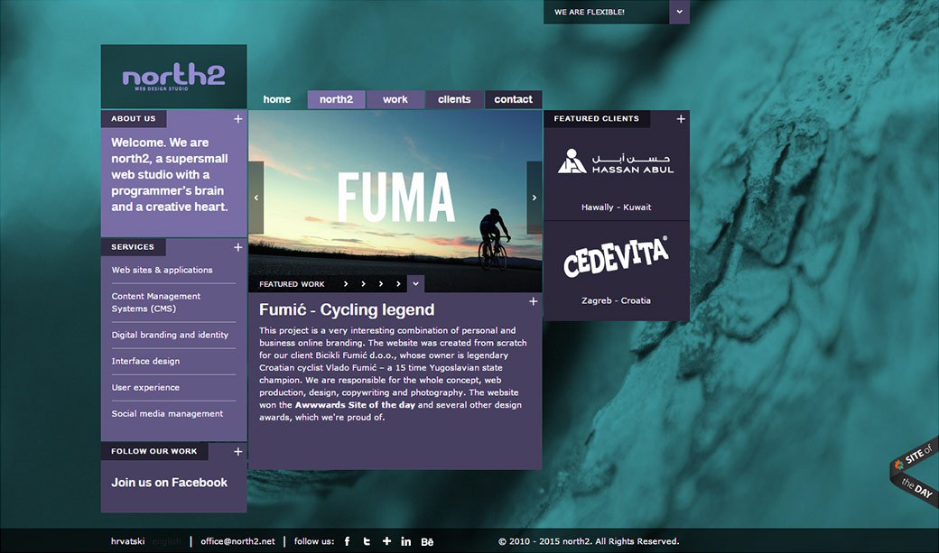 Old north2 website homepage