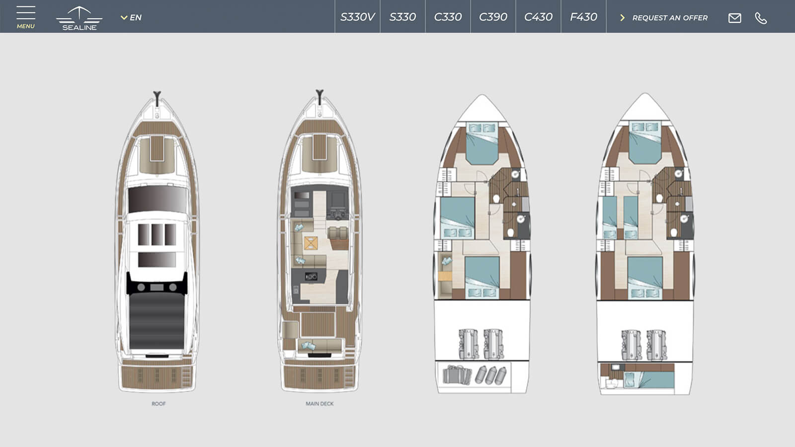 Sealine yacht illustration 2